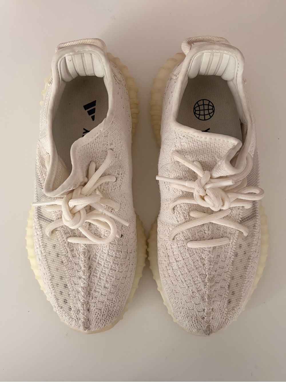 Adidas Yeezy Cream Knit Sneakers